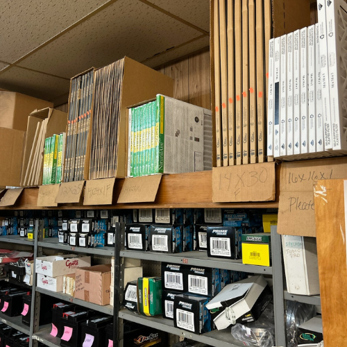 Supplies inside of Jackson Automotive Distributors.